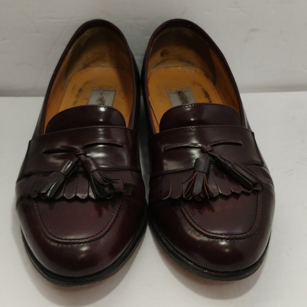 Mezlan Santander Burgundy Leather Loafers Mens 10W